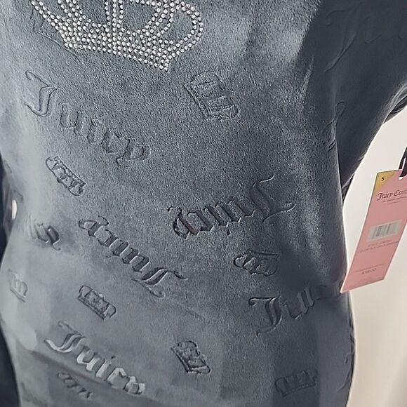 Juicy Couture Size S Nightgown Embossed Lettering Silver Studded Crown NWT - Picture 3 of 9